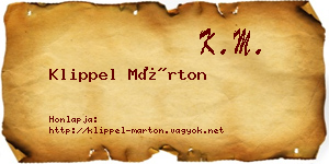 Klippel Márton névjegykártya